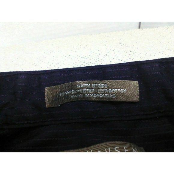 Van Heusen Men's Shirt Casual/Dress Long Sleeve Poly/Cotton Purple 15.5 (34/35) - Picture 5 of 16